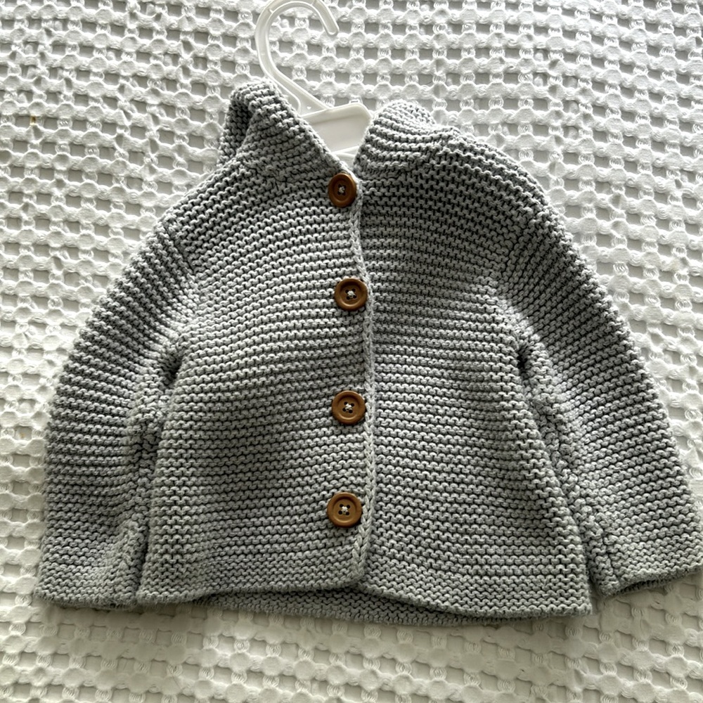 Organic Cotton Hooded Cardigan